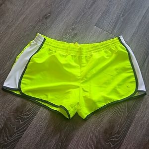 Danskin Now Neon Yellow XL Shorts (DrawString)